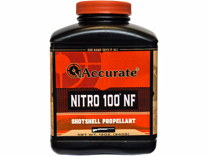 Accurate Nitro 100 Smokeless Gun Powder Nitro 100 Powder for 12 Gauge Reloading
