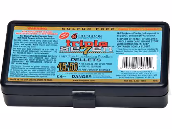 Hodgdon Triple Seven Black Powder Substitute 45 Caliber 50 Grain Pellets