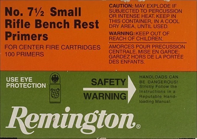 Remington Benchrest Small Rifle Primers #7-12 Box of 1000